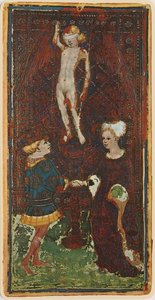 De Geliefden, facsimile van een tarotkaart uit het 